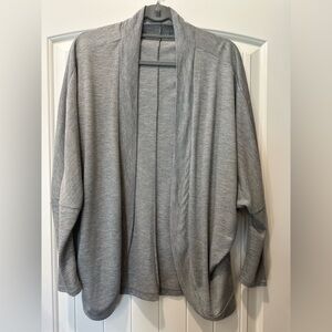 A.N.A. Heather Gray Knit Cardigan Shrug. Size Large